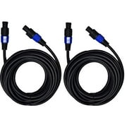 Ignite Pro 2X Speakon to Speakon 25 Ft. True 12 Gauge Wire AWG DJ/Pro Audio Speaker Cable, Pair