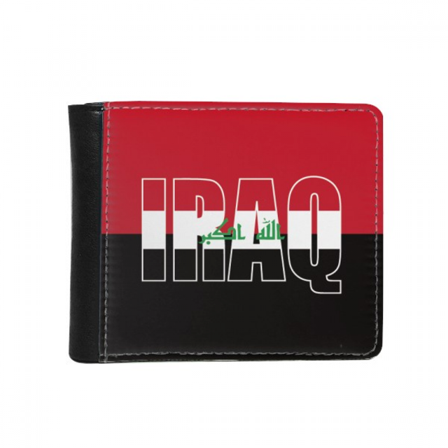 Pays Drapeau Nom Flip Fold Simili Cuir Portefeuille Multi-Fonctions Porte-Monnaie