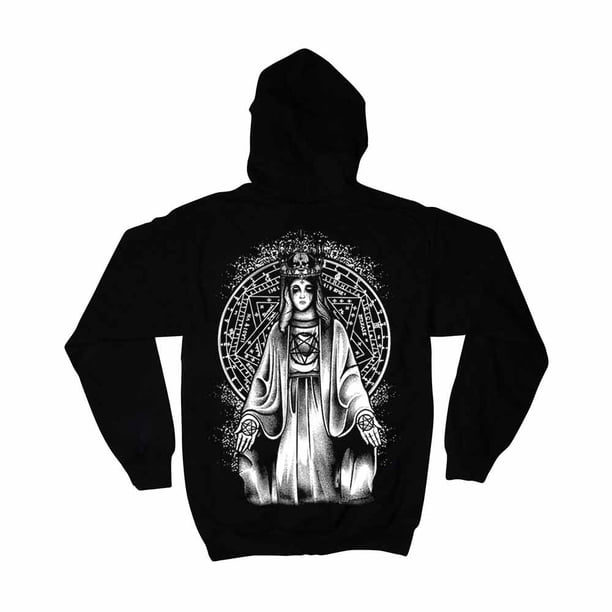 Sudadera con Capucha y Cierre Kingmonster Virgen Negra Kingmonster Estampado