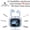 Blue, variant on Dual touch wireless earbuds 2-pack with LED display, long battery, stereo sound, low latency & transparent case. Ideal for couples, gaming, men’s and Valentine gifts