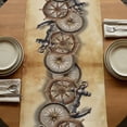 thumbnail image 5 of Table Runners 48 Inches Long Dress Scarves, Vintage Anchor Nautical Farmhouse Kitchen/Dining Table Runner, Short Coffee Tablerunners, Coastal Compass Brown 13x48 Inch, 5 of 9