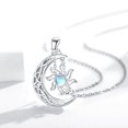thumbnail image 2 of CUOKA MIRACLE Moonstone Necklace Crescent Moon Necklace Moon and Sun Pendant S925 Sterling Silver Necklace Jewelry Mother's Day Gifts for Girls Teen Daughter Sister Women Wife Mom, 2 of 7