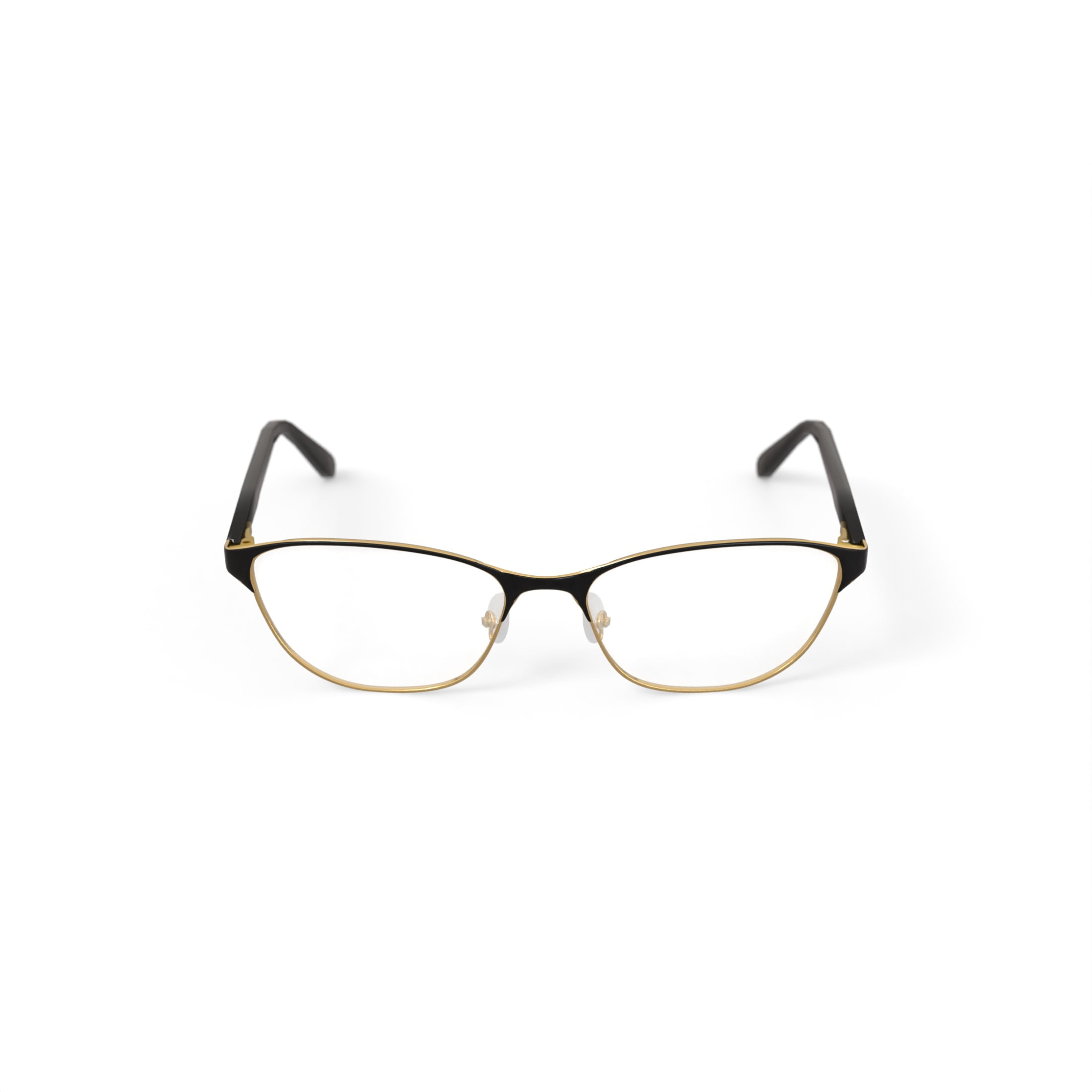 Walmart Men's FM16107 Browline Prescription Eyeglasses with Case, Gold/Black