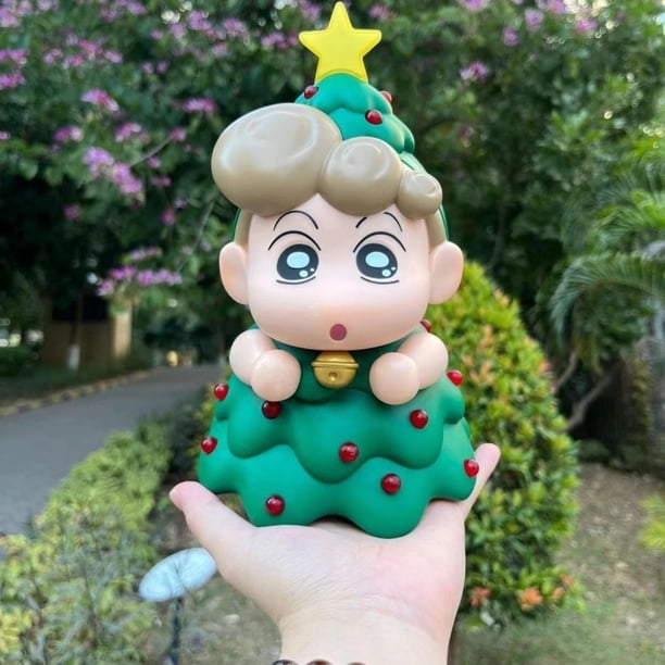 Figuras de acción Shinnosuke Nohara Nohara Himawari, crayón de Navidad Shin-chan, lindo Anime, modelo de PVC, juguetes de colección, regalos, 10-13cm