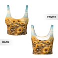 thumbnail image 5 of Picia Sunflower Field Bliss Sports Bra for Women,Padded Strappy Sports Bras Medium Support Yoga Bra with Removable Cups,Running Yoga Bra-Small, 5 of 9