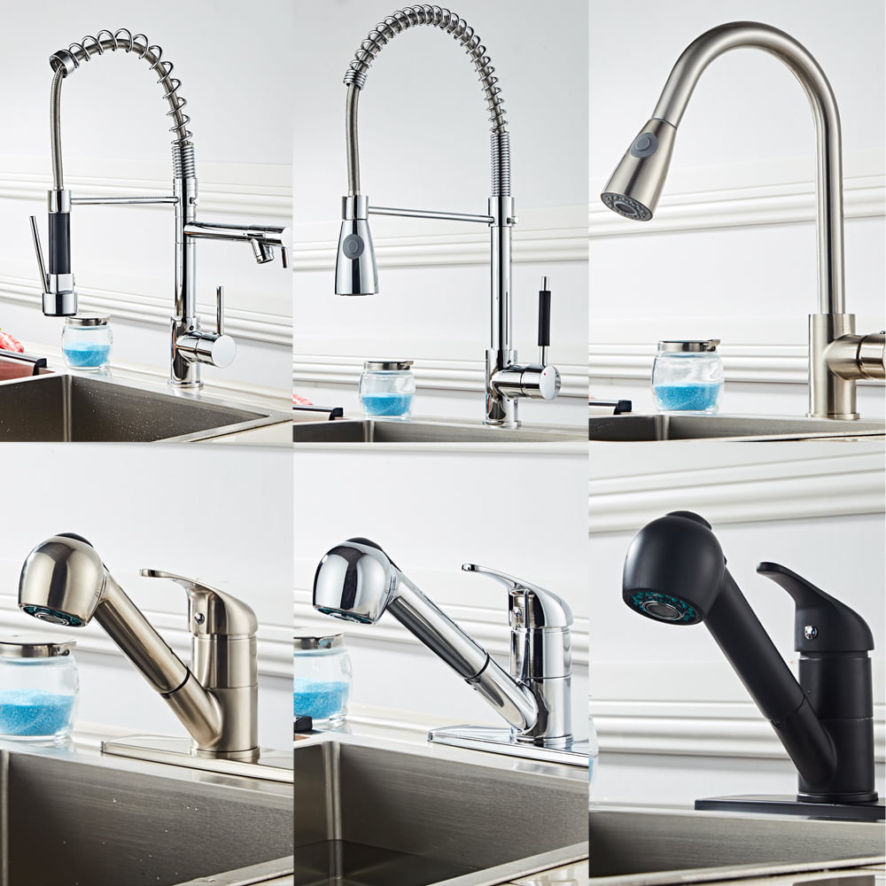 Details about   Commercial Stainless Steel Kitchen Sink Faucet with Pull Down Sprayer Mixer Tap
