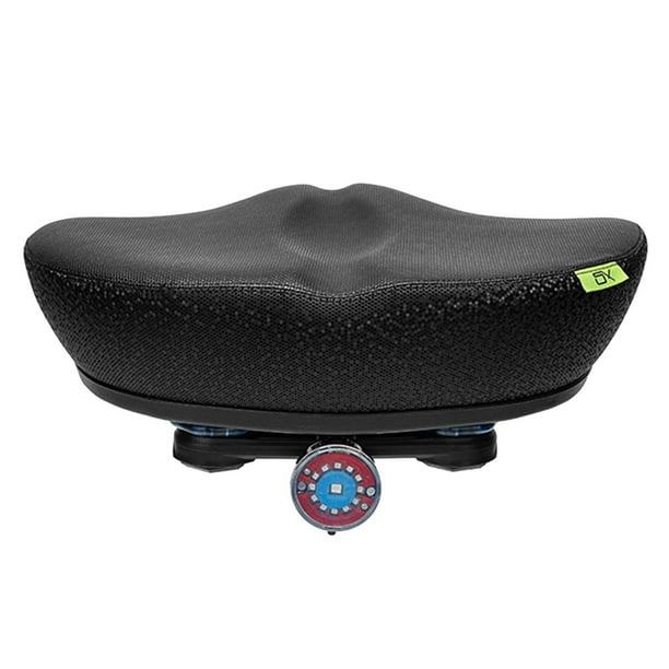 Cojín de asiento de bicicleta Colamx sin nariz con luz trasera LED ancho y transpirable 33 cm x 22 cm x 9 cm