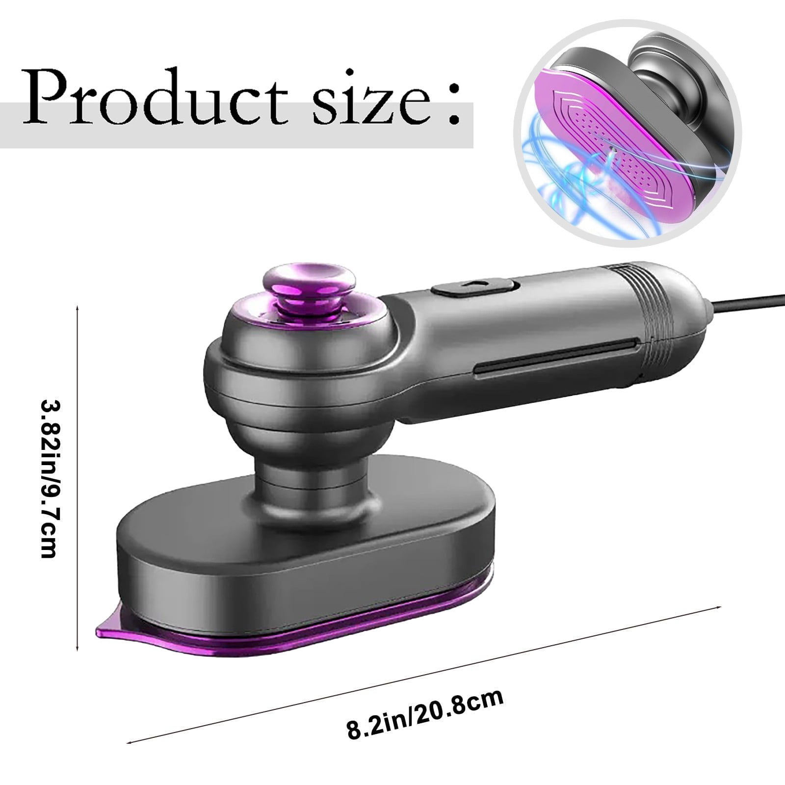 CSSJKYJ 2PCS 2-in-1 Steamer & Iron for Clothes,15s Fast Heat-up 1200W Portable Handheld Garment Steamer,Travel Size with Large Ceramic Heat Panel,Quick Wrinkle Removal,110V-120V