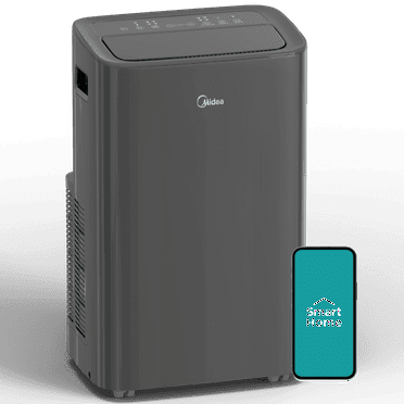 Midea 10,000 BTU Portable Air Conditioner with Heat, Gray, 1 Count