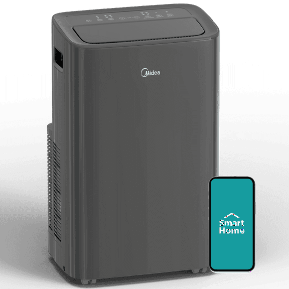 Midea 10,000 BTU Portable Air Conditioner with Heat, Gray, 1 Count