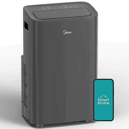 Midea 10,000 BTU Portable Air Conditioner with Heat, Gray, 1 Count