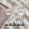 thumbnail image 3 of Inspired Home Rosalynn Machine Washable Diamond Design Throw, 50"x60", Blush, 3 of 5