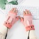 thumbnail image 3 of Guantes con calefacción de invierno Biking Cálido Mittens USB Indoor al aire libre Tamaño sin aislado térmico Suministros para el hogar Pink, 1 par Inevent HA011726-01, 3 of 7