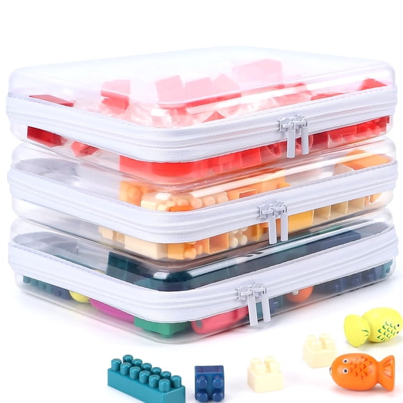 Funda rígida transparente con cremallera, paquete de 3 organizadores impermeables