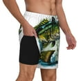 thumbnail image 2 of Fotbe Big bass fish Traje de Baño para Hombre – Shorts de Natación de Secado Rápido con Forro y Bolsillos-X-Large, 2 of 6