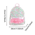 thumbnail image 2 of Lumxatz Ruffle Ribbon Lace Backpack, 14 Inch Heavy Duty Bookbag for Daily Use, 2 of 6