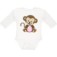 thumbnail image 3 of Inktastic Monkey Girls Long Sleeve Baby Bodysuit, 3 of 5