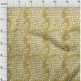 thumbnail image 2 of oneOone Georgette Viscose Dark Mustard Fabric Snake Animal Skin Diy Clothing Quilting Fabric Print Fabric By Yard 42 Inch Wide, 2 of 4