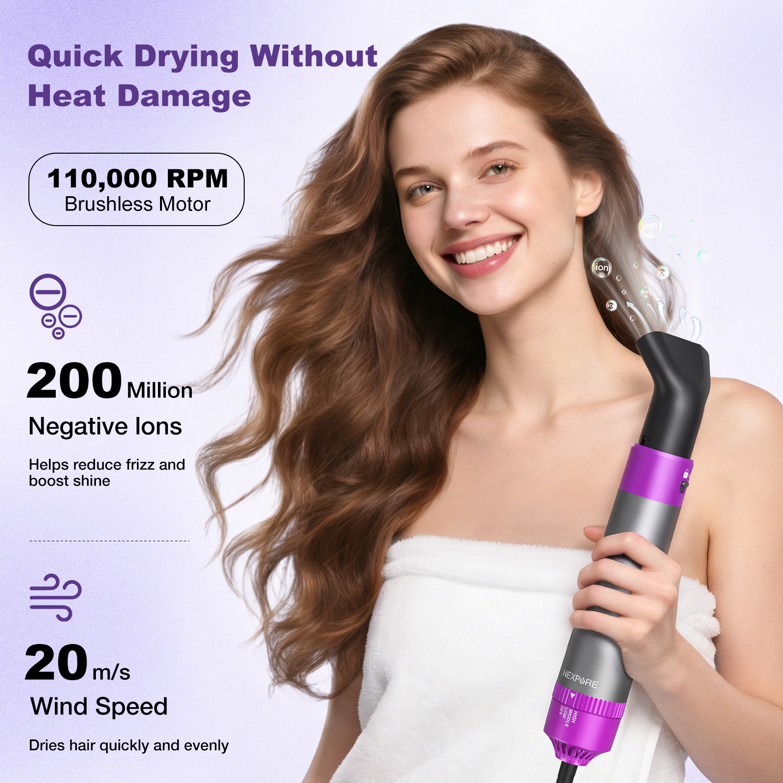 Nexpure 6-in-1 Hair Dryer Brush Styling Set photo 4