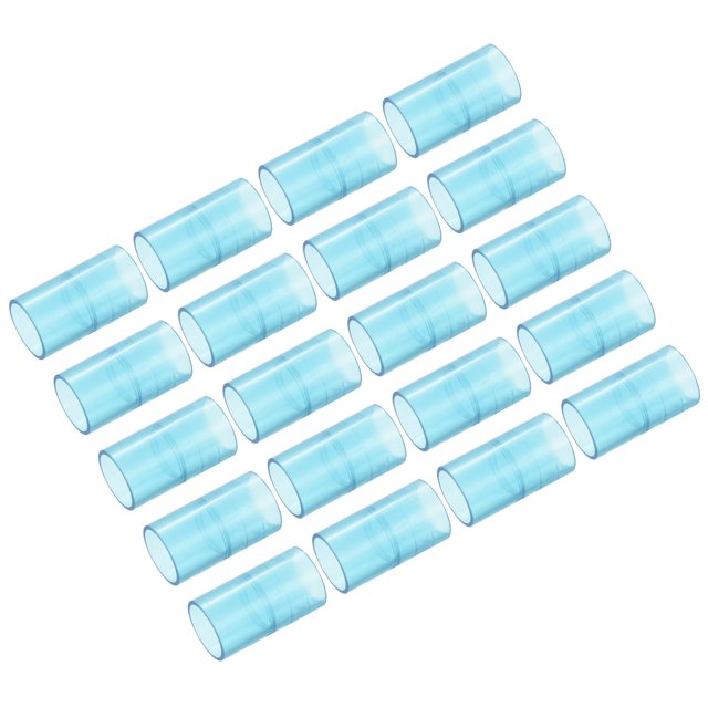 PVC Conduit Coupler Transparent Blue Straight Fittings 20mm Terminating Hose Electrical Conduit Pack of 20