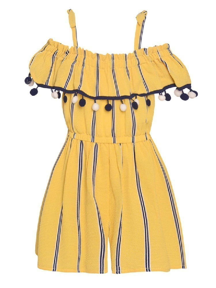 yellow jean jumpsuit