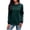 Green, variant on Long Sleeve Tops for Women Plus Size Tshirt Women's Fashionable Loose Casual Striped Color Blocking Round Neck Long Sleeved Top