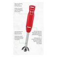 thumbnail image 5 of JS Gourmet - 2 Speed Hand Blender, Stainless Steel Blade, 300 Watts, Red, 5 of 5