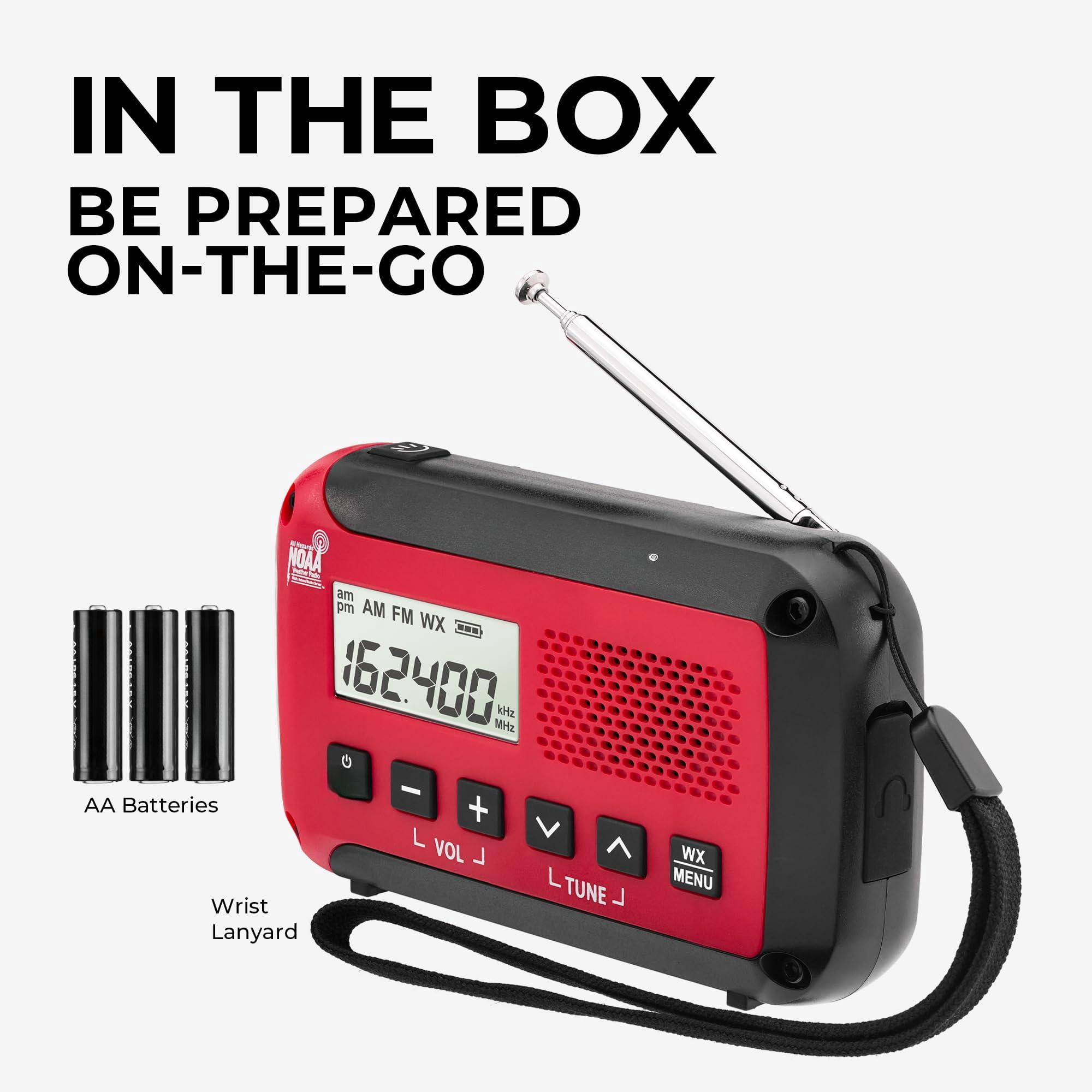 - Er10vp Weather Radio With Flashlight & Emergency Alert Am/fm Compact And Easy To Carry Sos Strobe Signal Headphone Jack