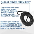 thumbnail image 3 of Cinta de tambor para secadora Cykemo 341241 para Whirlpool Kenmore Amana, 3 of 6
