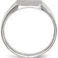 thumbnail image 2 of 14K White Gold 9.5X8.5mm Closed Back Signet Ring (Size 6) Made In United States rs610, 2 of 5