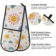 thumbnail image 2 of Yayeee Double Oven Mitt Kitchen Heat Resistant Baking 35" x7" Quilted Glove, Rainbows Pattern, 2 of 6