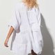 thumbnail image 4 of Mini vestido de manga corta con cuello en V sólido informal de vendaje de verano para mujer a la moda Fridja  yut3149, 4 of 6