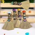 thumbnail image 6 of Natural Tiger's Eye Magic Broom Sweeper, Crystal Amethyst Witch Broom, Reiki Gemstone for Cleansing Healing Fengshui Home Office Decor Gifts, Clear Quartz, 6 of 7