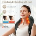 thumbnail image 4 of Rechargeable Neck Massager with Heat, Comfier 4D Cordless Kneading Shoulder Back Massager for Pain Relief, Black, 4 of 8