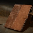 thumbnail image 6 of Allytech For iPad mini (6th Generation) Case,Shockproof Premium PU Leather Folio Stand Pocket, Auto Sleep/Wake,Lightweight Embossed Card Slot Wallet Case for iPad mini 6,Brown, 6 of 6