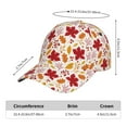 thumbnail image 2 of Honeii fall laef Maple Print Hat, Women's Baseball Hat Unisex Fit, Baseball Cap,Adjustable One Size, 2 of 6