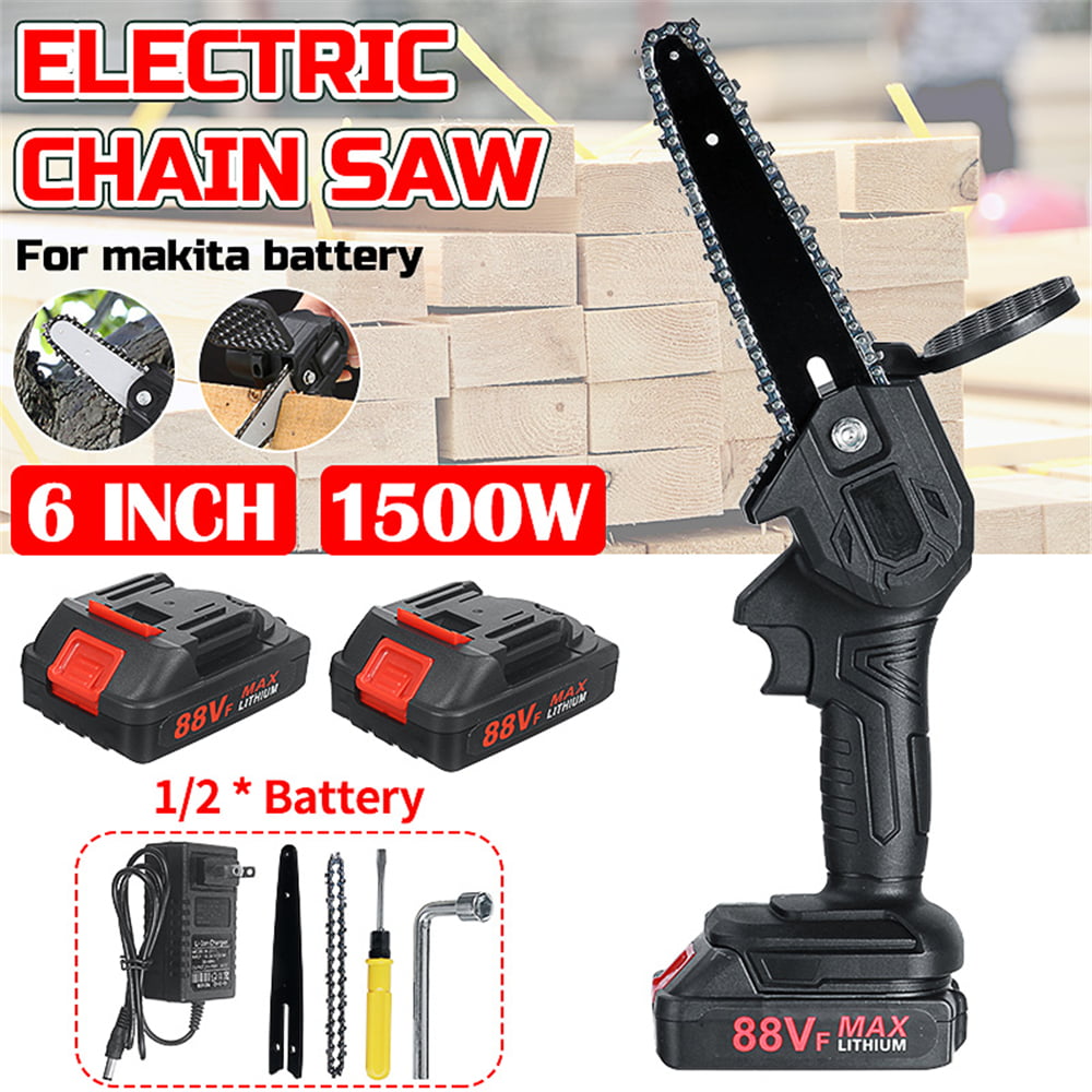 88v Cordless Electric Chain Saw Wood Cutter Mini One-hand Garden Saw X3S5 