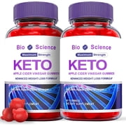 (2 Pack) Bioscience Keto ACV Gummies - Energy & Focus Boosting Dietary Supplements for Weight Management & Metabolism - Fat Burn - 120 Gummies