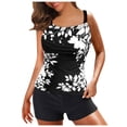 thumbnail image 4 of Débardeur Femme Grand Bikini Ensemble Imprimé Numérique Sangle Réglable Maillot de Bain Fendu, 4 of 6