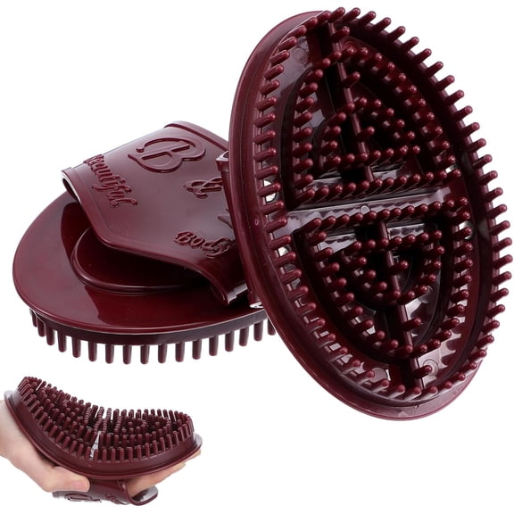 Meridian Massage Brush 2-Piece Set - Full-Body Relaxation Tool with Essential Oil Applicator for Home/Salon Use (Professional Body Care Design)