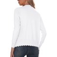 thumbnail image 4 of EASYBRA Women V Neck Button Down Cardigan Long Sleeve Ribbed Knit Slim Fit Sweater, 4 of 6