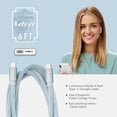 thumbnail image 4 of Liquipel Powertek Velvet USB C to USB C Fast Charger Cable, 6ft for Galaxy, Note, Tab, MacBook - Blue, 4 of 7
