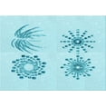 thumbnail image 1 of Ahgly Company Machine Washable Indoor Rectangle Transitional Electric Blue Area Rugs, 5' x 7', 1 of 7