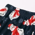 thumbnail image 4 of HOWPAY Family Matching Christmas Pajamas Snowman Graphic Crew Neck Long Sleeve Tops and Pants Sleepwear Outfits for Women Men Soft 2 Piece Xmas Lounge Sets Blue S, 4 of 7
