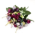 thumbnail image 2 of 21 Cabezas Elegante Hermosa Rosa Artificial Europea Simulación Flores de Seda Ramo Fiesta en casa Boda Calcomanía (Color : Claret) brillar Juguete, 2 of 3