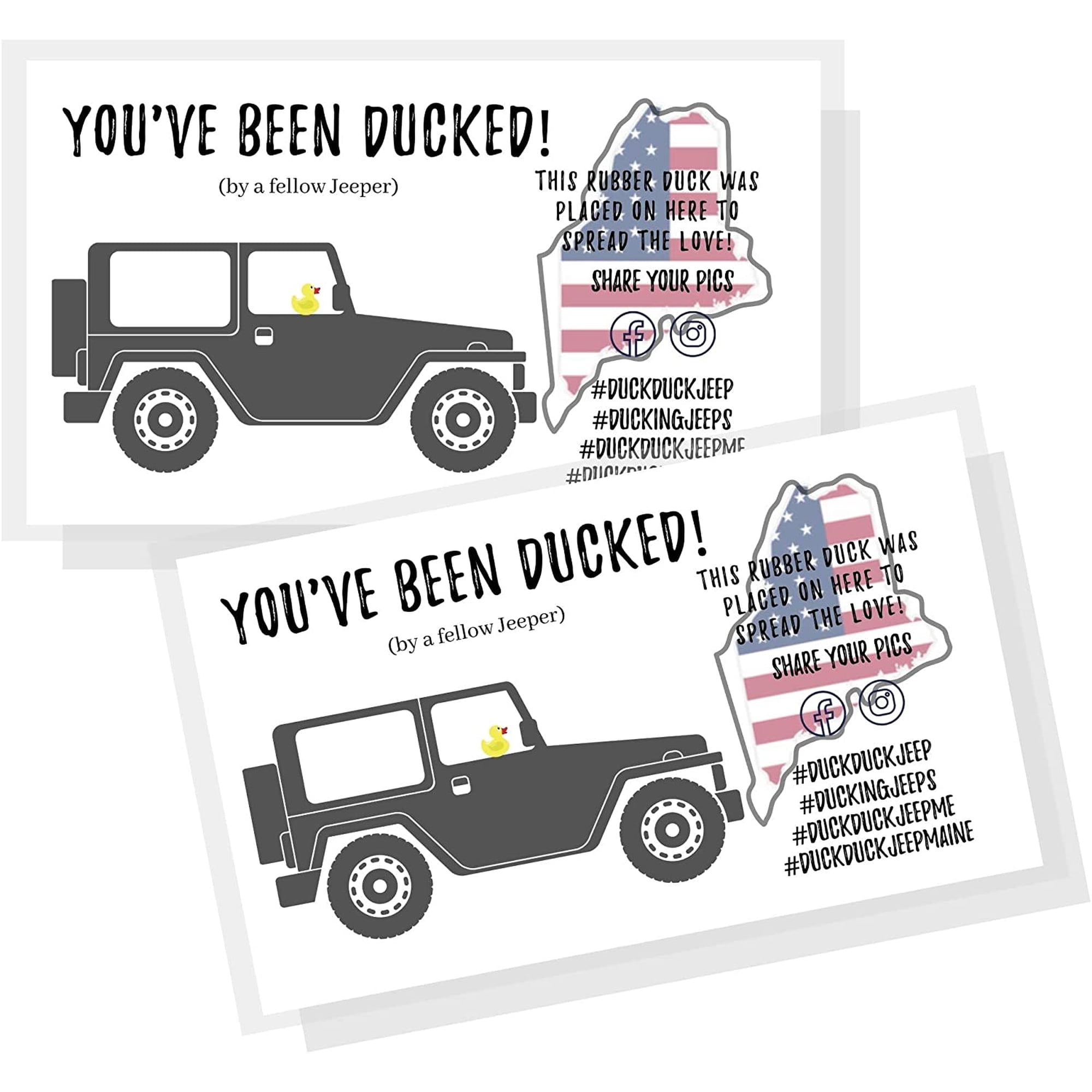 Maine You've Been Ducked Tag | 50 Pack | 2 x 3.5