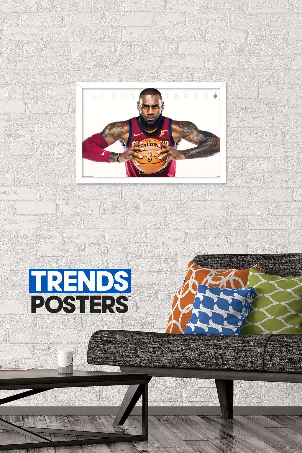 NBA Cleveland Cavaliers - Lebron James 17 Wall Poster, 14.725" x 22.375", Framed