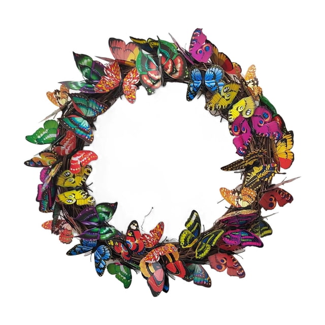 Corona de flores artificiales para primavera y verano, decoración verde para colgar en la pared. 10CM