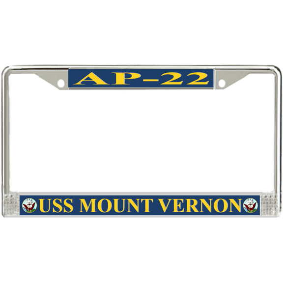 USS Mount Vernon AP-22 License Plate Frame