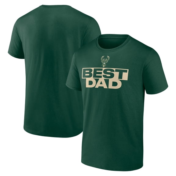 Men's Hunter Green Milwaukee Bucks Greatest Dad T-Shirt